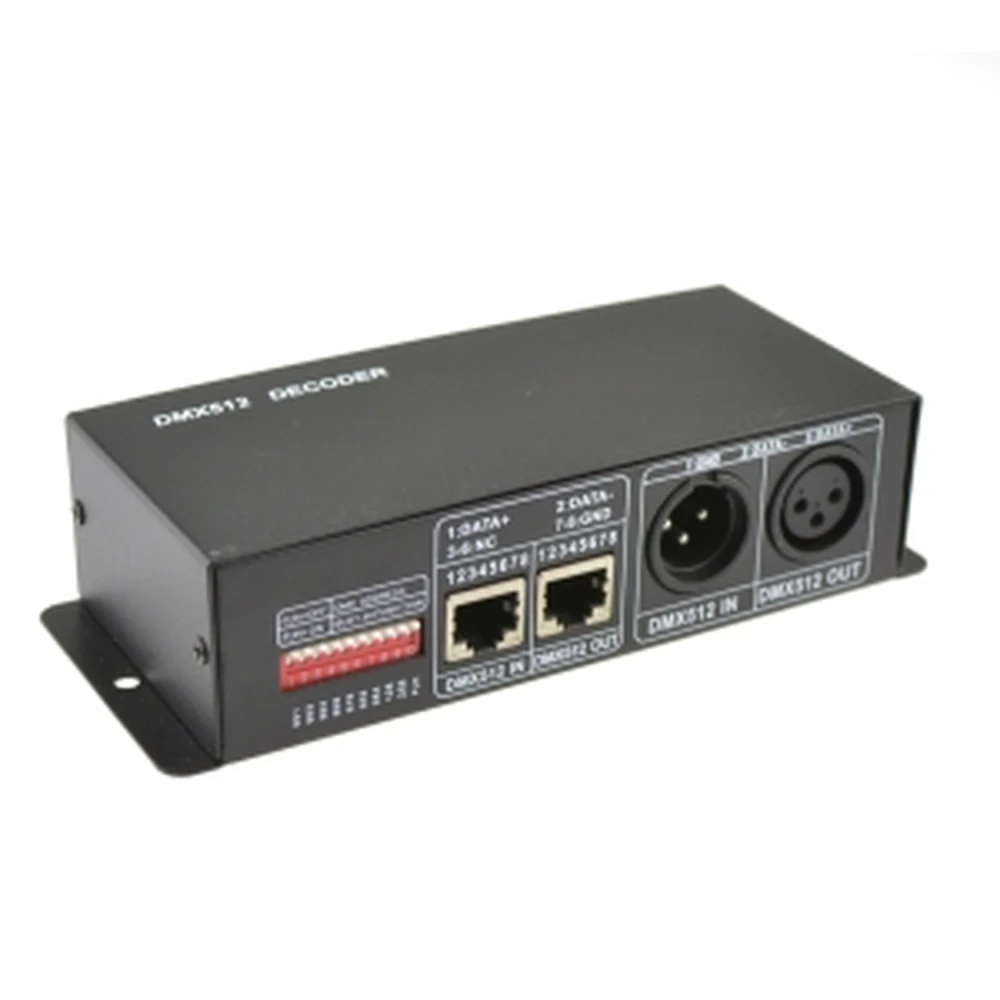 Controler DMX512 pentru benzi LED RGB 12/24VDC, 3 canale