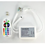 Controler bandă LED RGB 220V cu dimmer și telecomandă IR 24 butoane