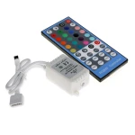 Controler bandă LED RGBW 12V-24V cu dimmer și telecomandă IR