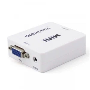 satkit Convertor VGA la HDMI cu audio pentru conectare PC la TV