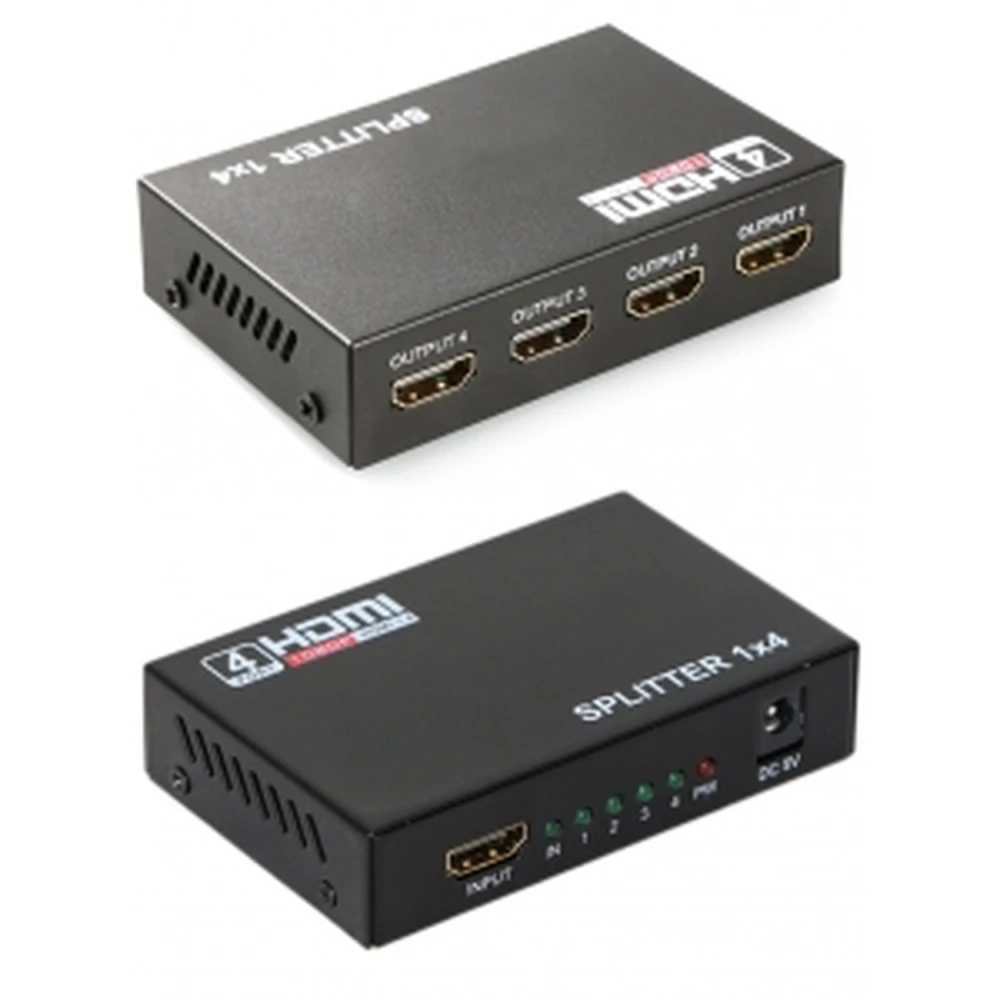 Splitter HDMI 1x4 Full HD 1 intrare 4 ieșiri 1080p HDTV și 3D