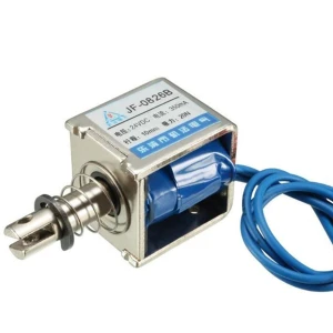 Electromagnet 24V push pull JF-0826B cu revenire pe arc