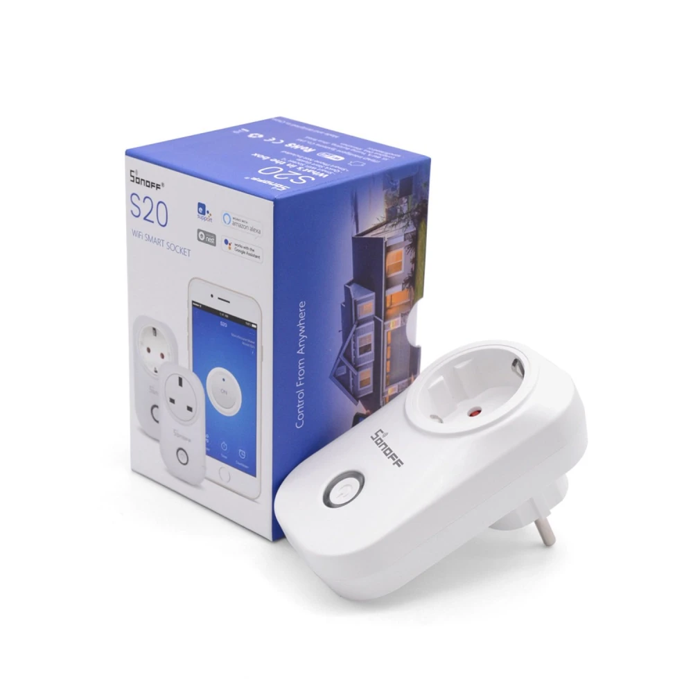 Priză inteligentă Sonoff S20 - Wifi Smart Plug EU pentru control din telefon
