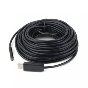 Endoscop USB 15 metri flexibil cu lentilă 7mm și lumină submersibilă