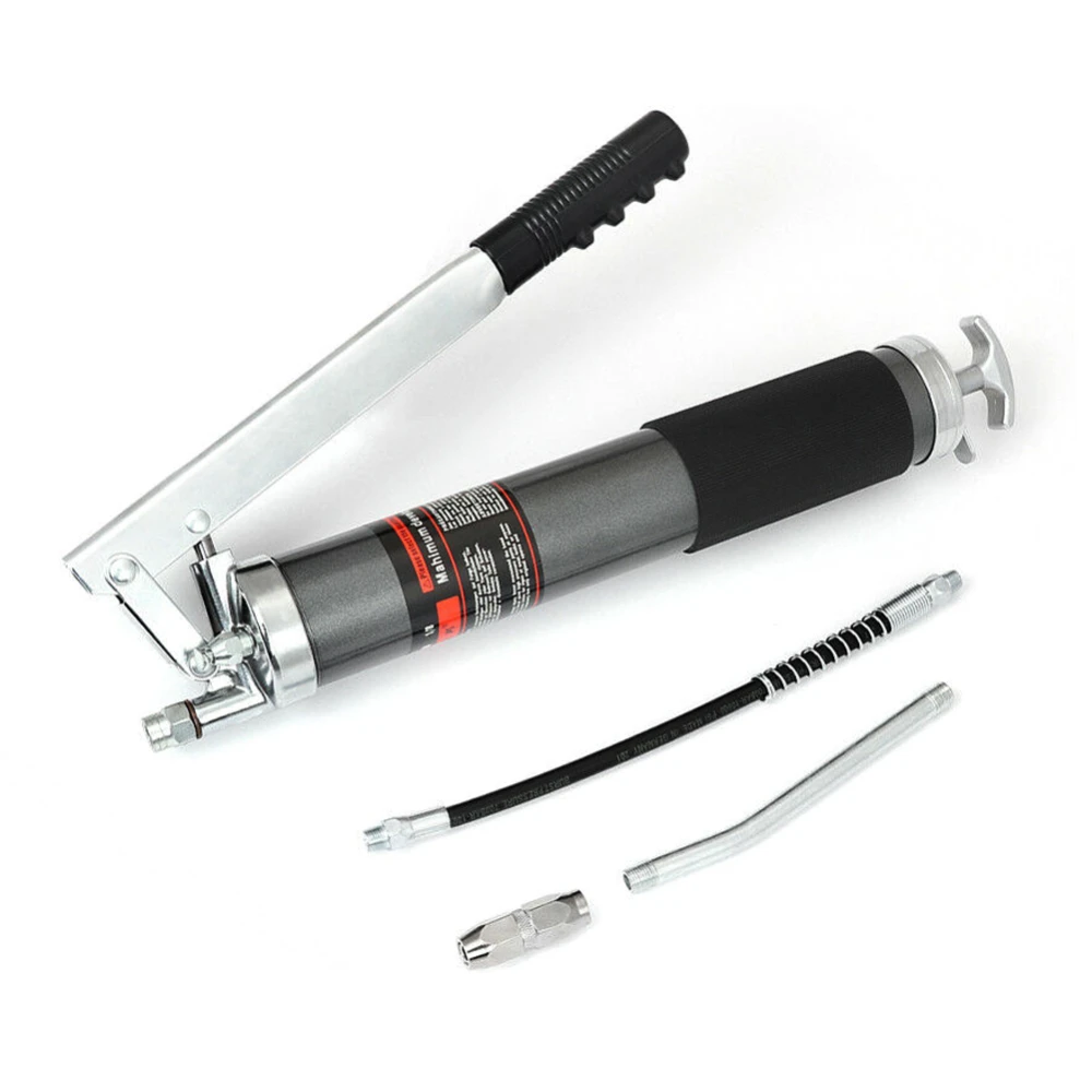 Pistol de gresat manual 600ml cu pompă de gresare și furtun de înaltă presiune