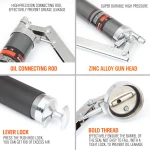 Pistol de gresat manual 600ml cu pompă de gresare și furtun de înaltă presiune