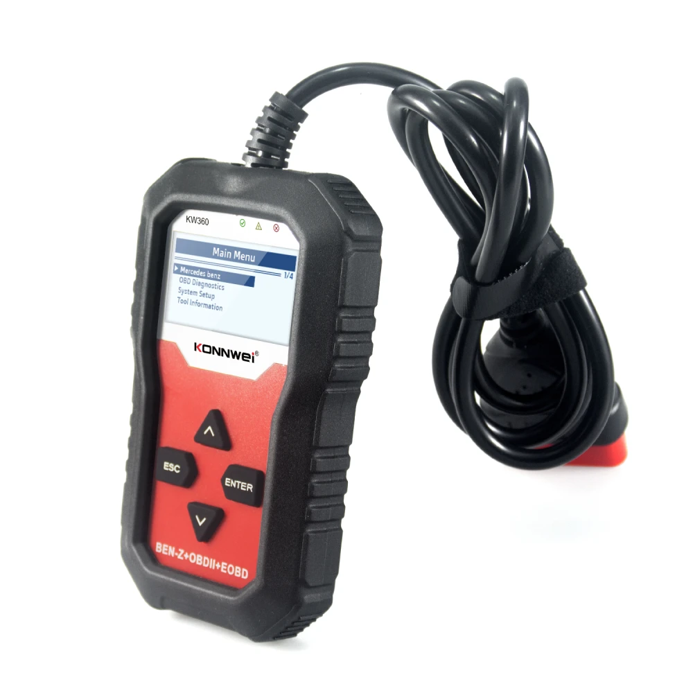 Scanner de diagnoză Mercedes Benz Konnwei KW360 12V sistem complet