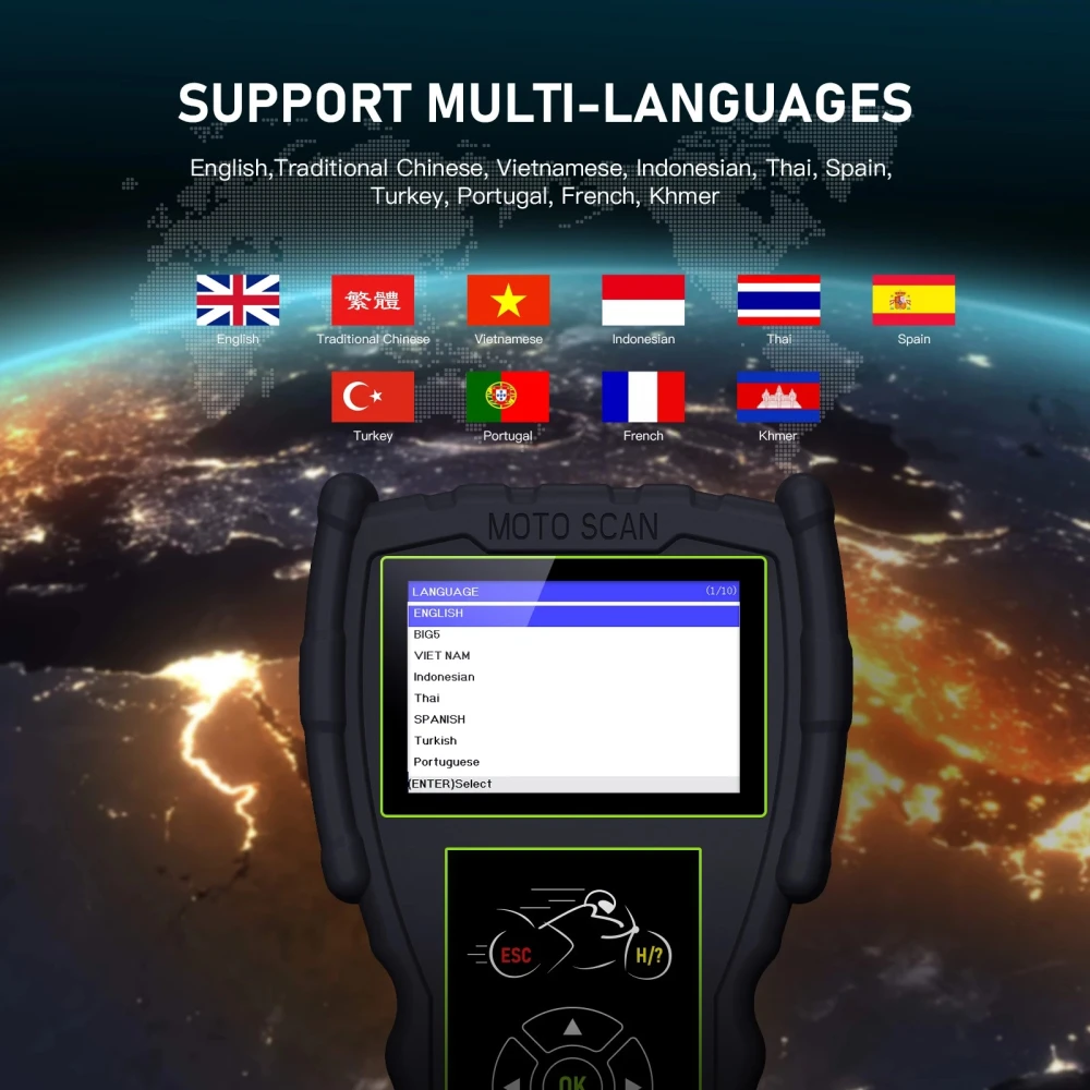 Scanner diagnostic moto OBD JDiag M100 Pro pentru reparatii KTM Honda Yamaha Kawasaki BMW