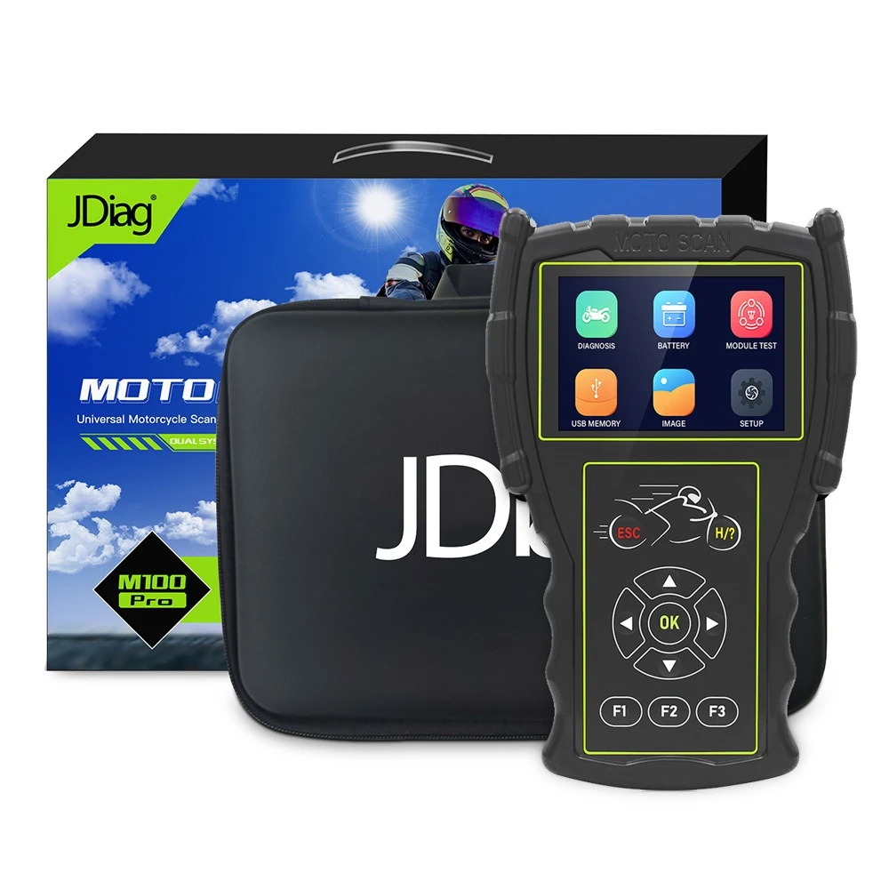 Scanner diagnostic moto OBD JDiag M100 Pro pentru reparatii KTM Honda Yamaha Kawasaki BMW