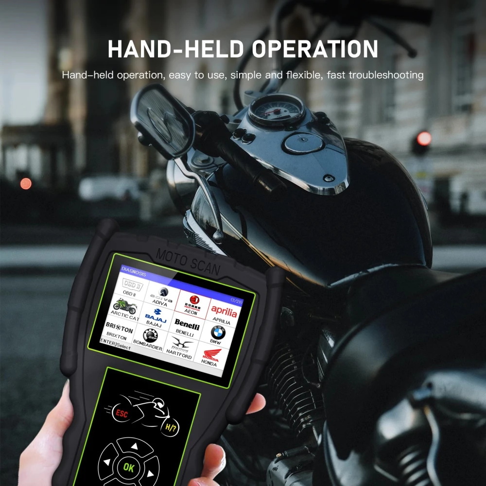 Scanner diagnostic moto OBD JDiag M100 Pro pentru reparatii KTM Honda Yamaha Kawasaki BMW