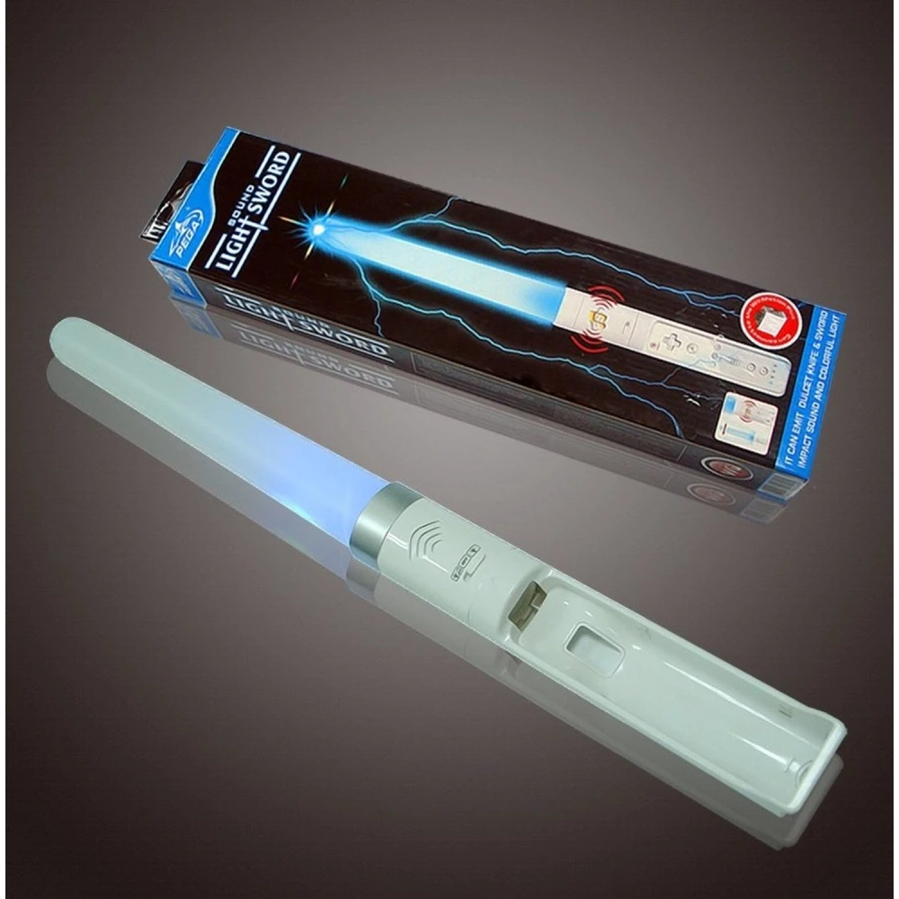 Sabie laser albastră Wii cu sunet pentru controller compatibil Wiimotion Plus