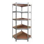 Raft metalic de colț 180x70x40 cm cu 5 rafturi reglabile