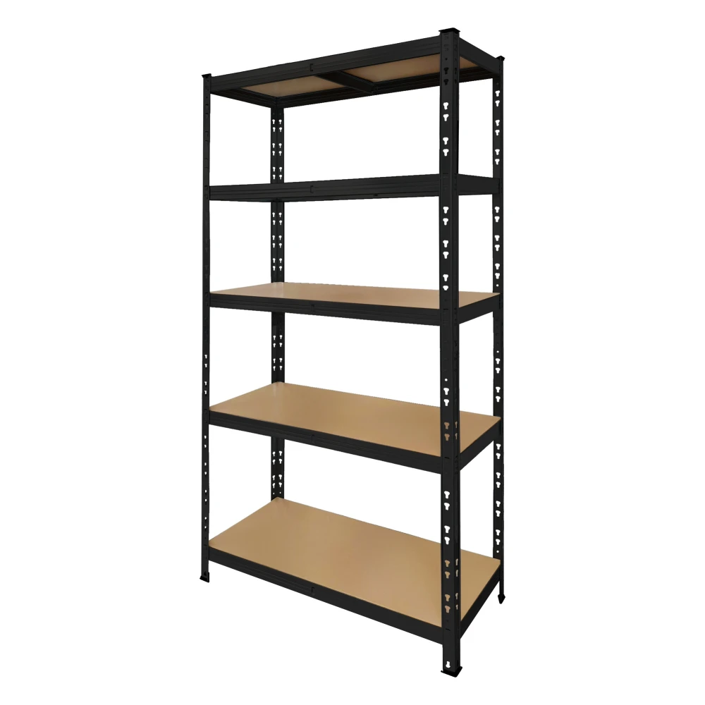 Raft metalic negru 180x90x40 cm cu 5 rafturi și montaj ușor