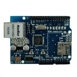 Ethernet Shield W5100 compatibil Arduino pentru proiecte cu Arduino UNO și MEGA
