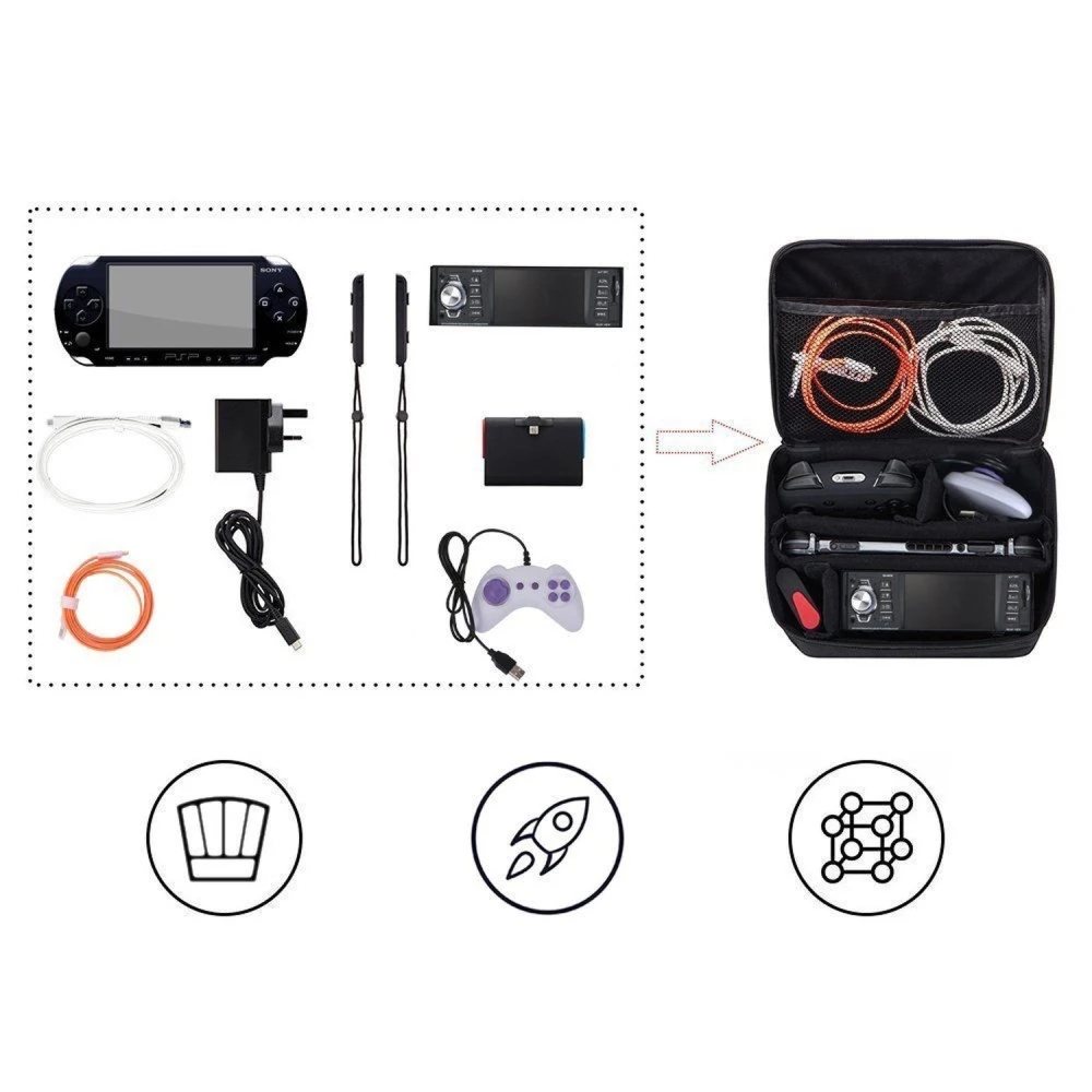 Geantă de transport pentru Nintendo Switch cu spațiu pentru consolă și accesorii