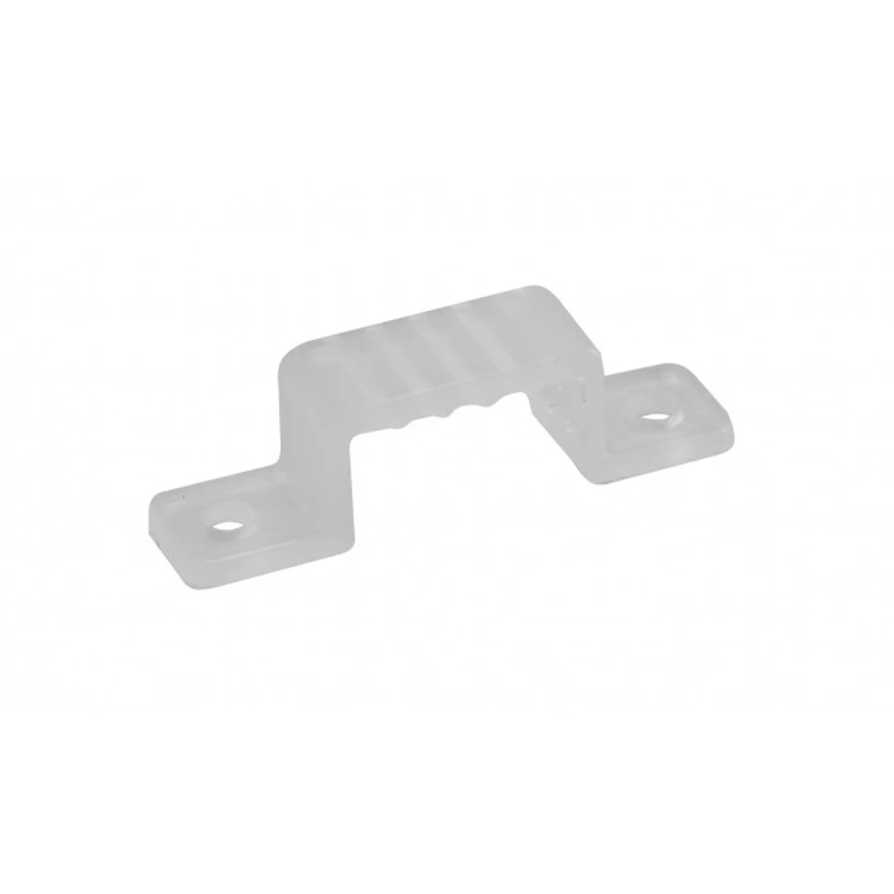 Clemă fixare perete pentru bandă LED 220V AC din PVC transparent