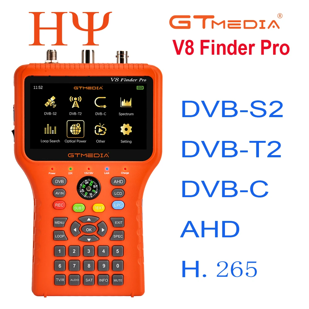 GTmedia V8 Finder Pro: masurator si gasitor sateliti DVB-S2 DVB-T2 DVB-C