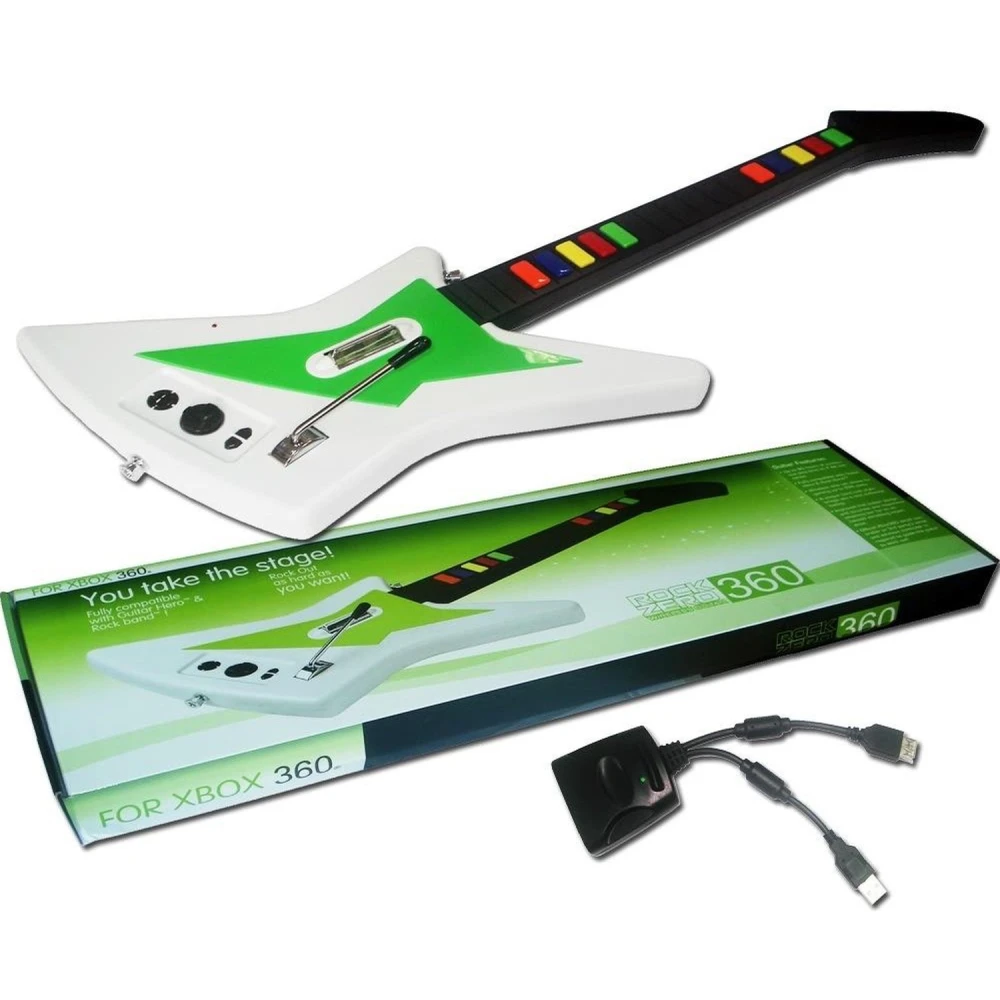 Chitară wireless Xbox 360 compatibilă cu Guitar Hero și Rock Band