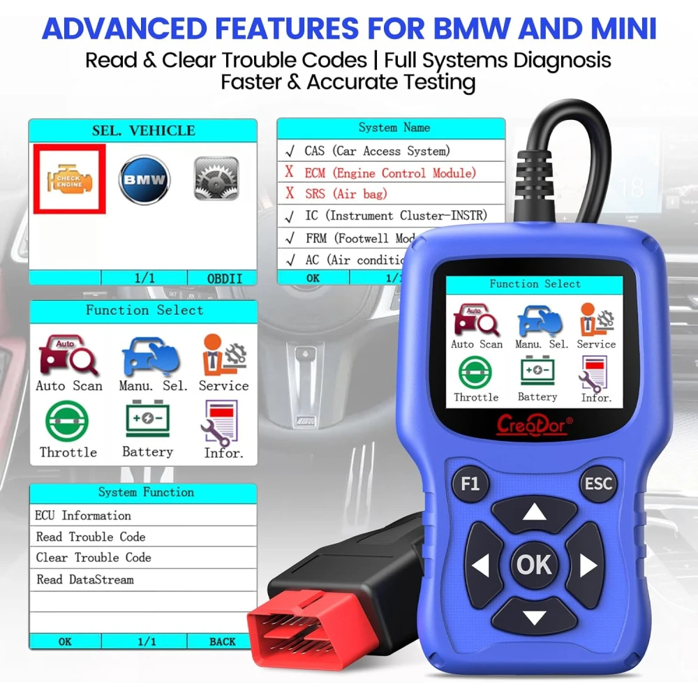 Tester diagnoză OBD2 BMW Creator C420 pentru BMW și Mini
