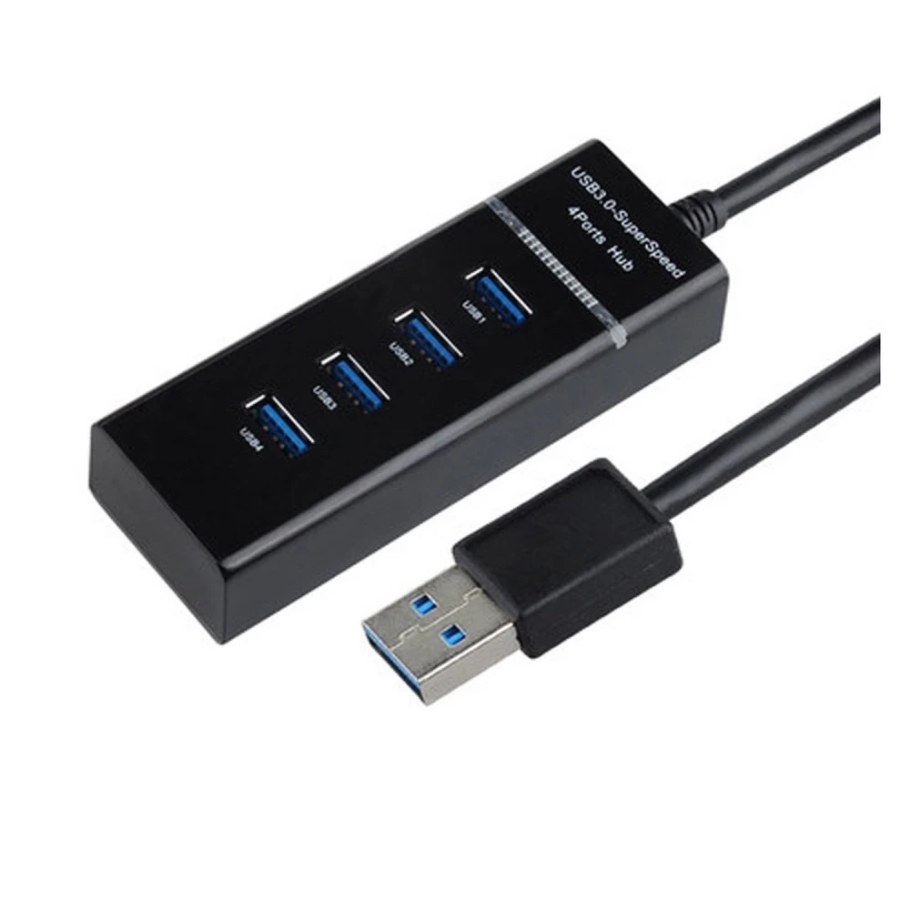 Hub USB 3.0 cu 4 porturi, întrerupător și viteză mare pentru PC și Mac