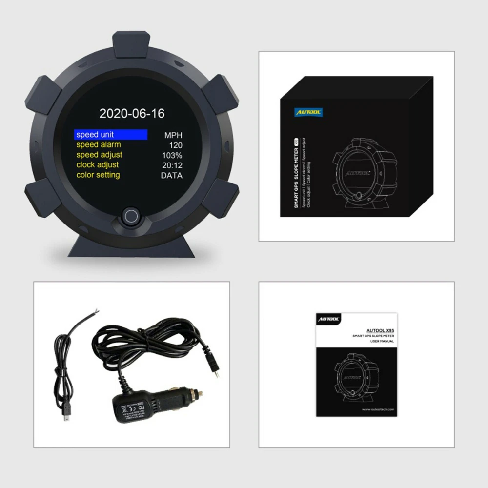 Inclinometru multifuncțional Autool X95 cu giroscop multi-ax și GPS