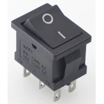 Intrerupător basculant KCD1-202 negru cu 6 pini pentru proiecte și piese de schimb