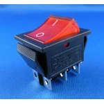 Intrerupător basculant roșu cu neon 6 pini KCD4 de la satkit