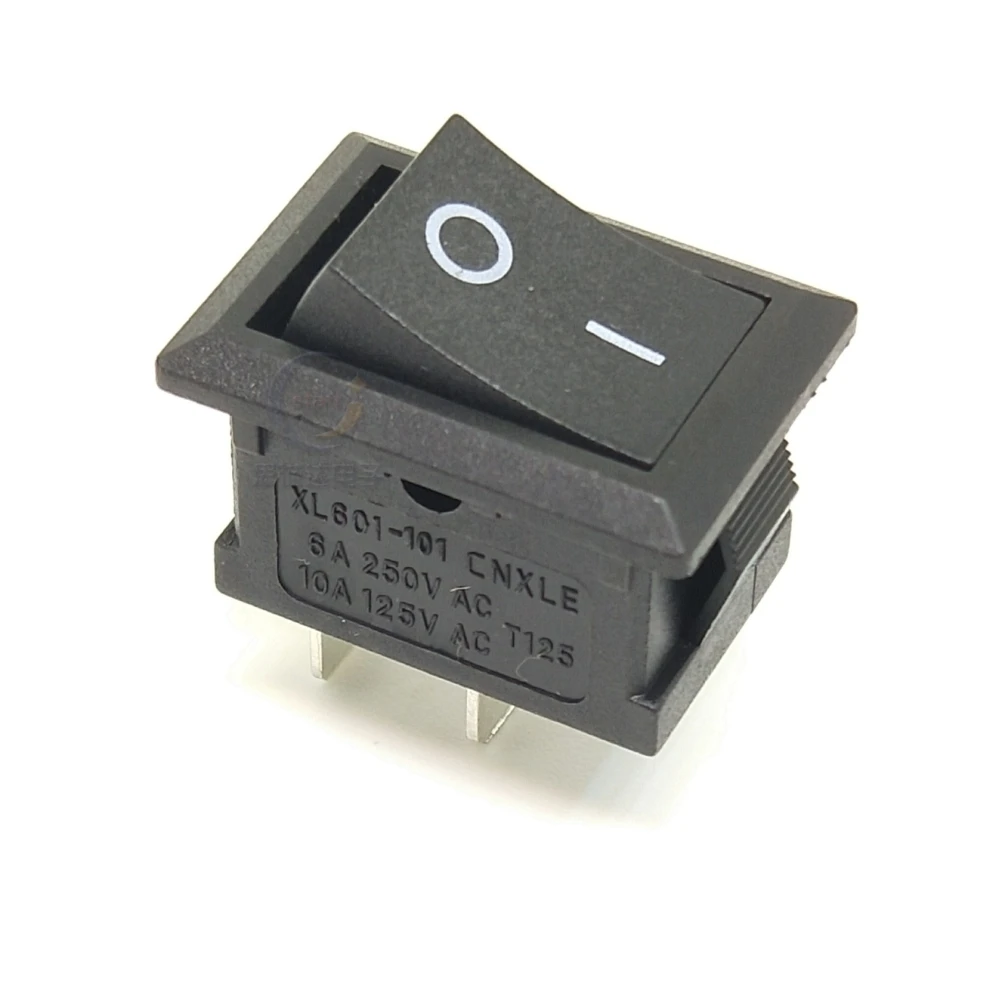 Intrerupător basculant XL601 negru - ON/OFF compact și ușor de instalat