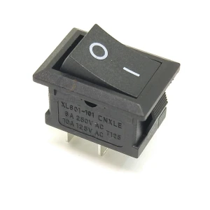 Intrerupător basculant XL601 negru - ON/OFF compact și ușor de instalat