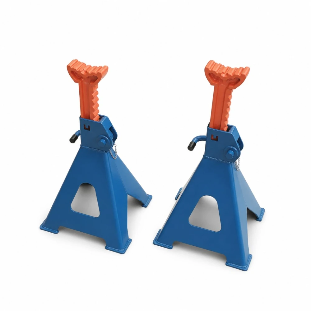 Set 2 Capre 12 Tone cu Dublă Siguranță — Capre din Oțel Reglabile 46-76 cm pentru Mașină, Dubă, Camion și Utilaje TSX TOOL
