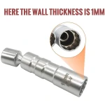 Set de 2 chei tubulare flexibile magnetice pentru bujie 14 mm și 16 mm TSX TOOL