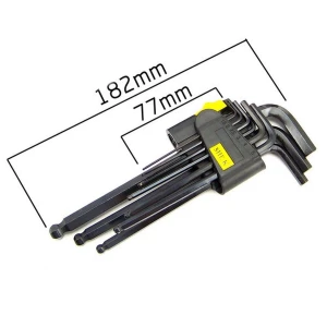 Set chei imbus lungi cu bila 9 piese 1,5-10mm pentru auto si moto
