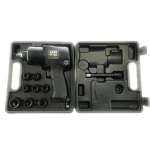 Set chei tubulare și pistol de impact SATA 1/2'' cu cuplu maxim de 660Nm și 8 chei incluse