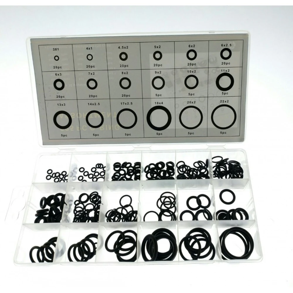 Set inele O 225 piese - Kit complet pentru auto si reparatii