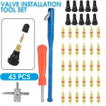 Set unelte reparatie anvelope si extractie valve TSX TOOL 43 piese