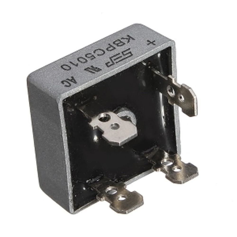 KBPC5010 punte redresor 1000V 50A cu terminale 6,4x0,8mm pentru electronică