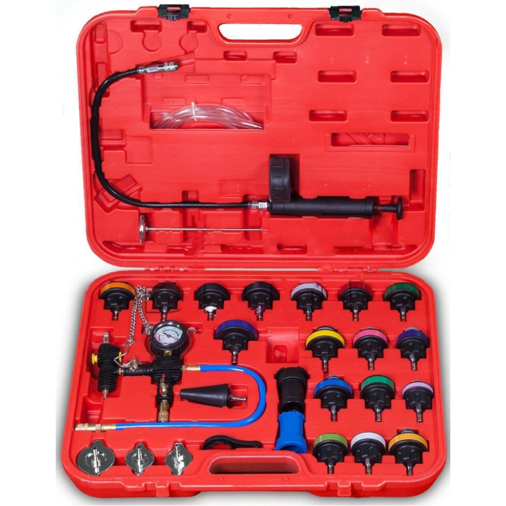 Kit tester sistem răcire radiator cu 26 piese și adaptoare