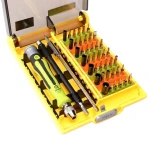 Kit de scule de precizie 45 în 1 cu mâner ergonomic și biți din oțel