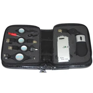 satkit Kit de calatorie USB cu mouse și hub USB 4 porturi pentru laptop