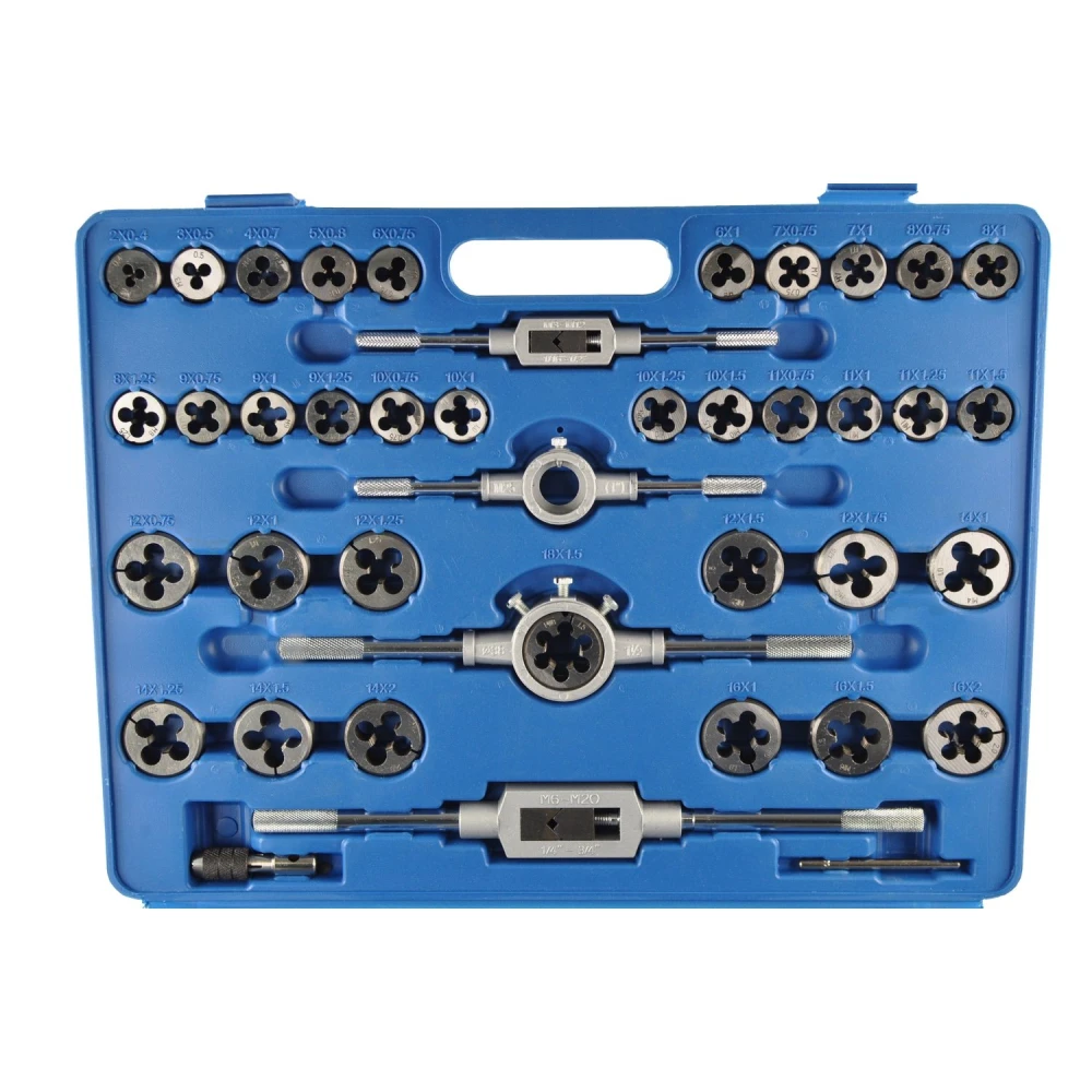 Kit tarozi și filiere metrice 110 piese TSX TOOL - set profesional