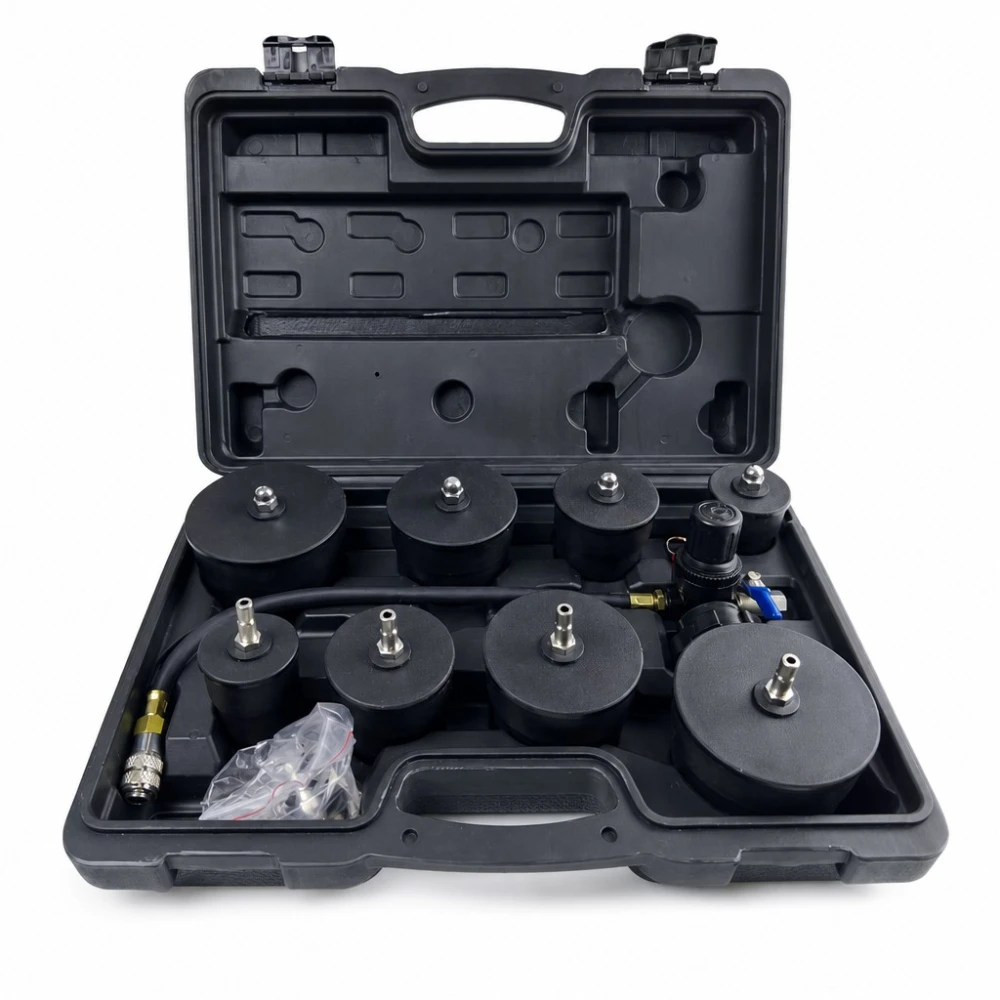Kit Tester Scurgeri Turbocompresor 9 Piese cu Manometru Test Presiune Turbo