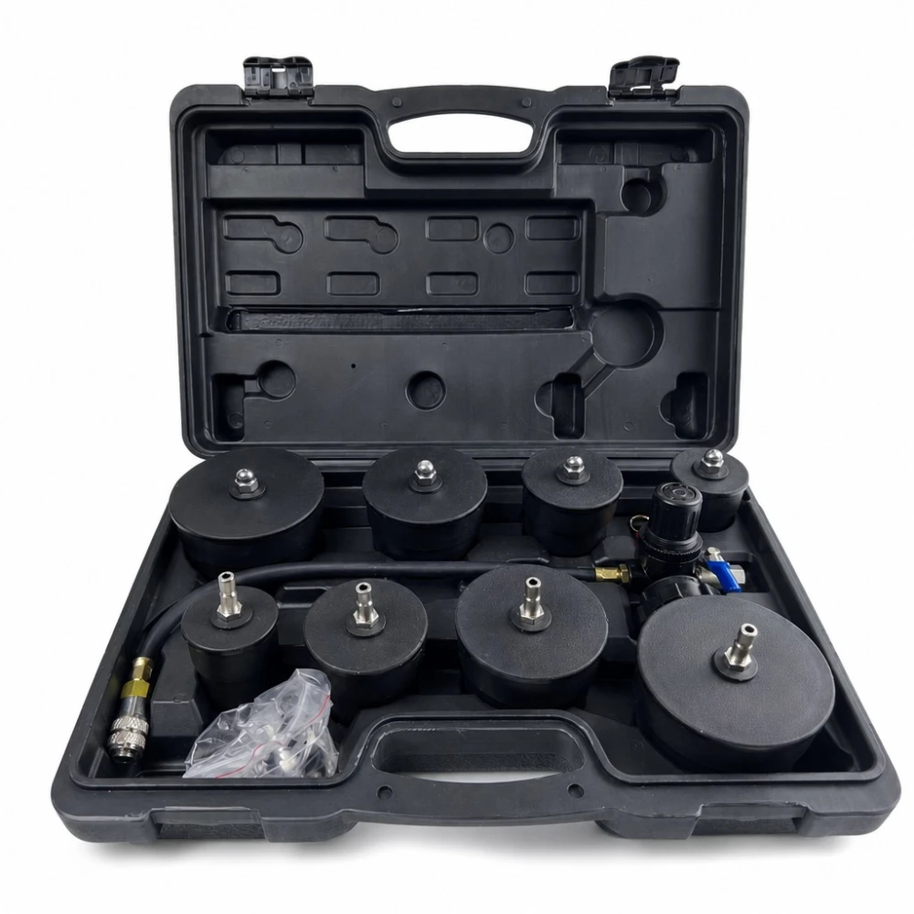 Kit Tester Scurgeri Turbocompresor 9 Piese cu Manometru Test Presiune Turbo