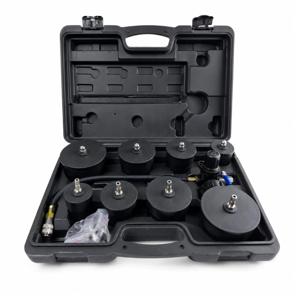 Kit Tester Scurgeri Turbocompresor 9 Piese cu Manometru Test Presiune Turbo