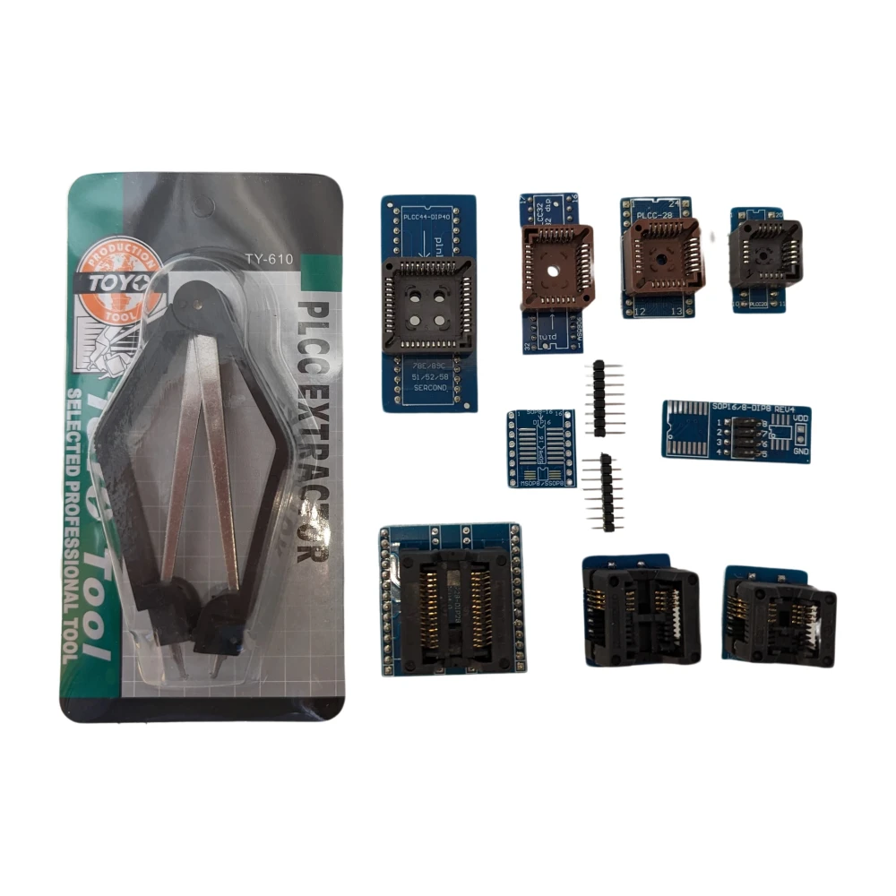 Kit profesional de socluri pentru programatoare TL866CS și XGecu T48/T56 - 10 piese