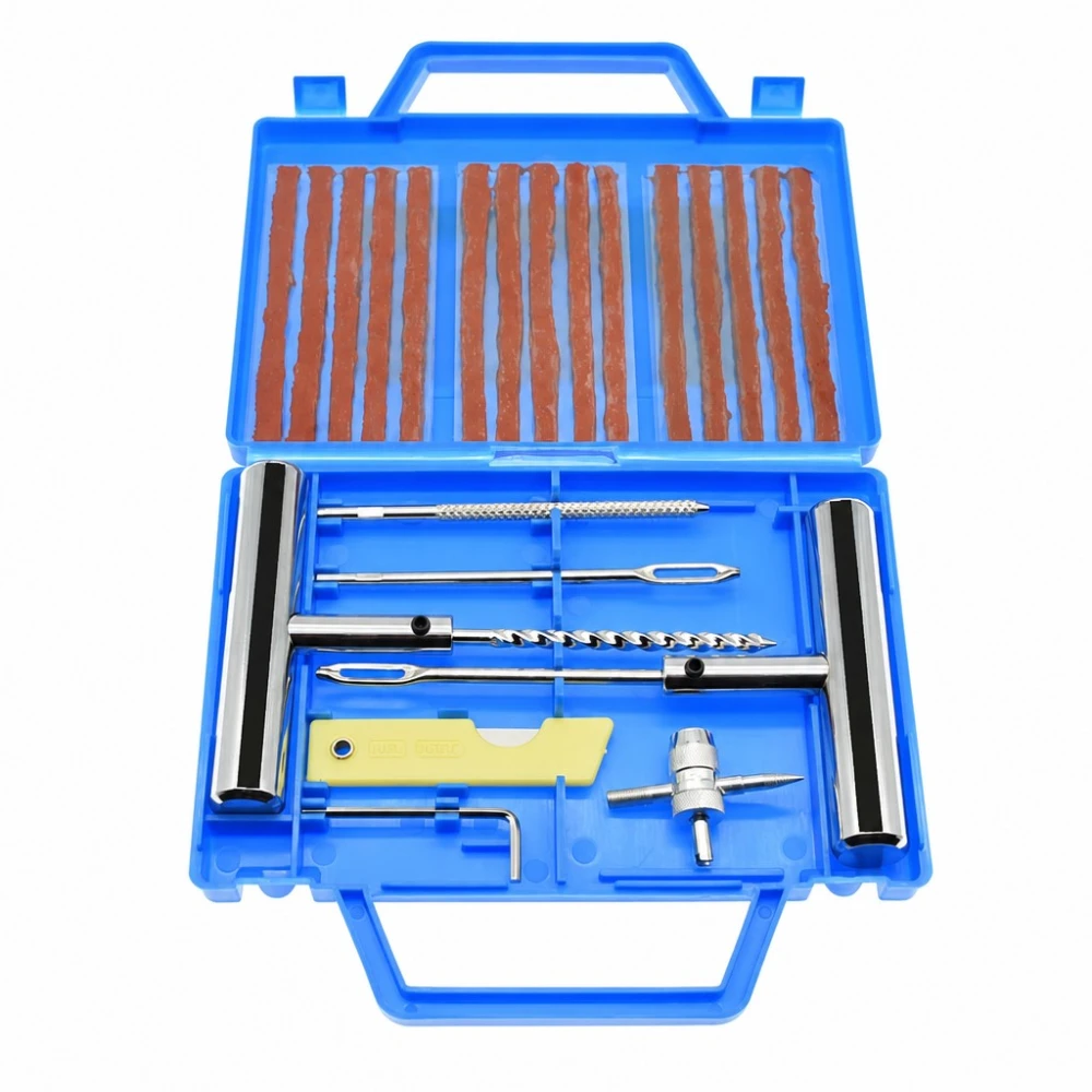 Kit Reparare Pene Anvelope 23 Piese Mașină Moto Fitiluri Poanson