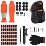 Kit Reparare Pană Anvelope Moto Bicicletă 81 Piese Fitiluri Perforator Tubeless