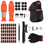 Kit Reparare Pană Anvelope Moto Bicicletă 81 Piese Fitiluri Perforator Tubeless
