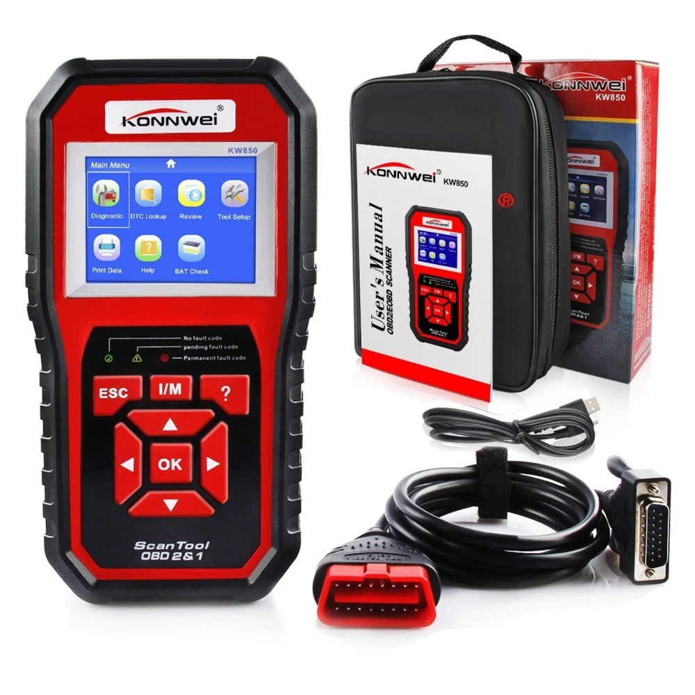 KW850 OBD2 Scanner: cititor de coduri și instrument de diagnoză Konnwei