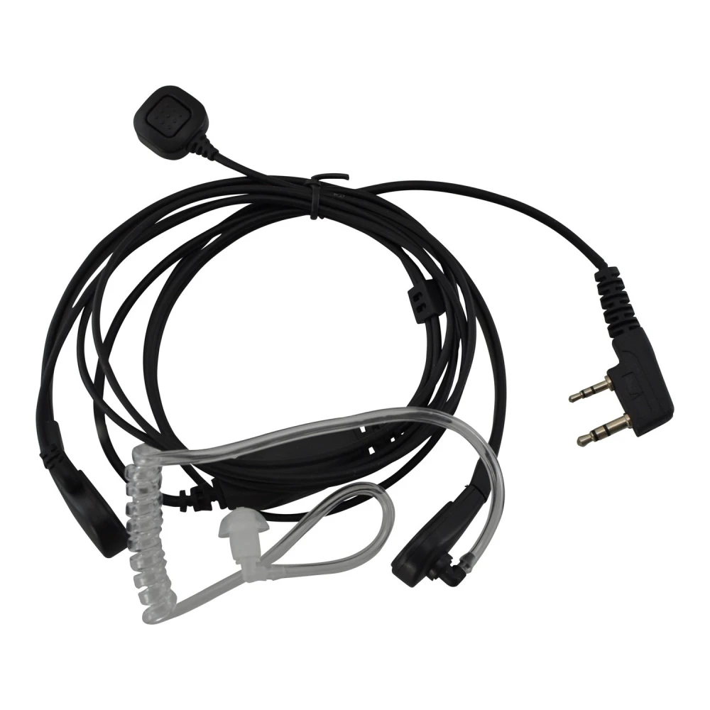 Laringofon pentru walkie talkie Baofeng dublu pin cu velcro și PTT