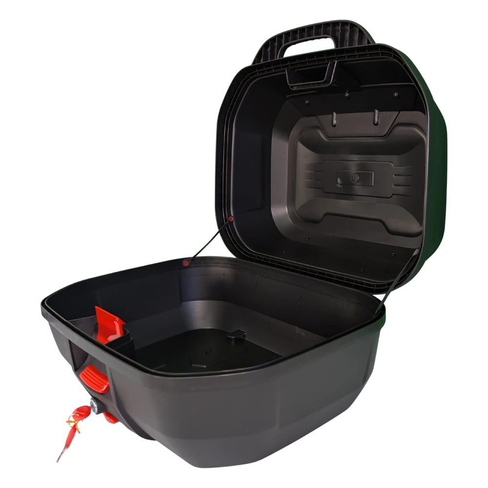 Top case moto 47L - cutie universala detasabila cu incuietoare si spatar
